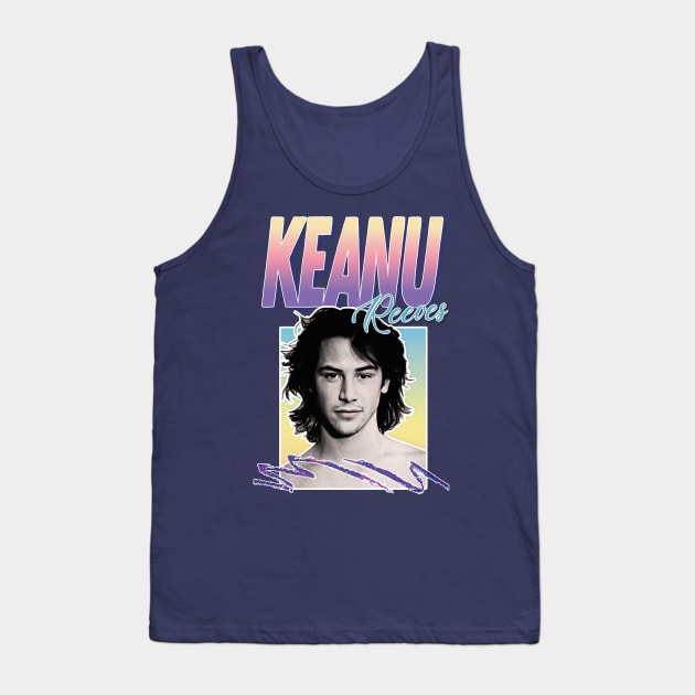 Keanu Reeves 90s Styled Aesthetic Design Tank Top by DankFutura